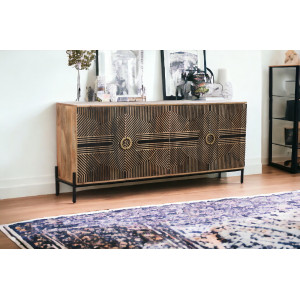 FARADAY modern mangófa komód - 180cm ITEM