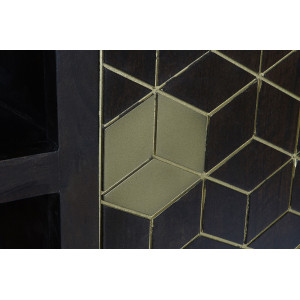 GOLDING modern akácfa TV-szekrény - 140cm