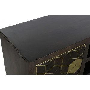 GOLDING modern akácfa TV-szekrény - 140cm