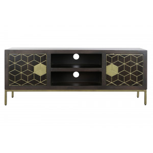 GOLDING modern akácfa TV-szekrény - 140cm