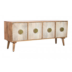 SUNSHINE modern mangófa TV-szekrény - 145cm
