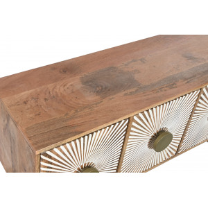 SUNSHINE modern mangófa TV-szekrény - 145cm