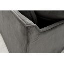 HEAVEN modern bársony sarokkanapé - 255cm - szürke