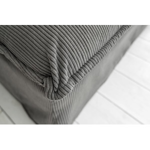 HEAVEN modern bársony sarokkanapé - 255cm - szürke