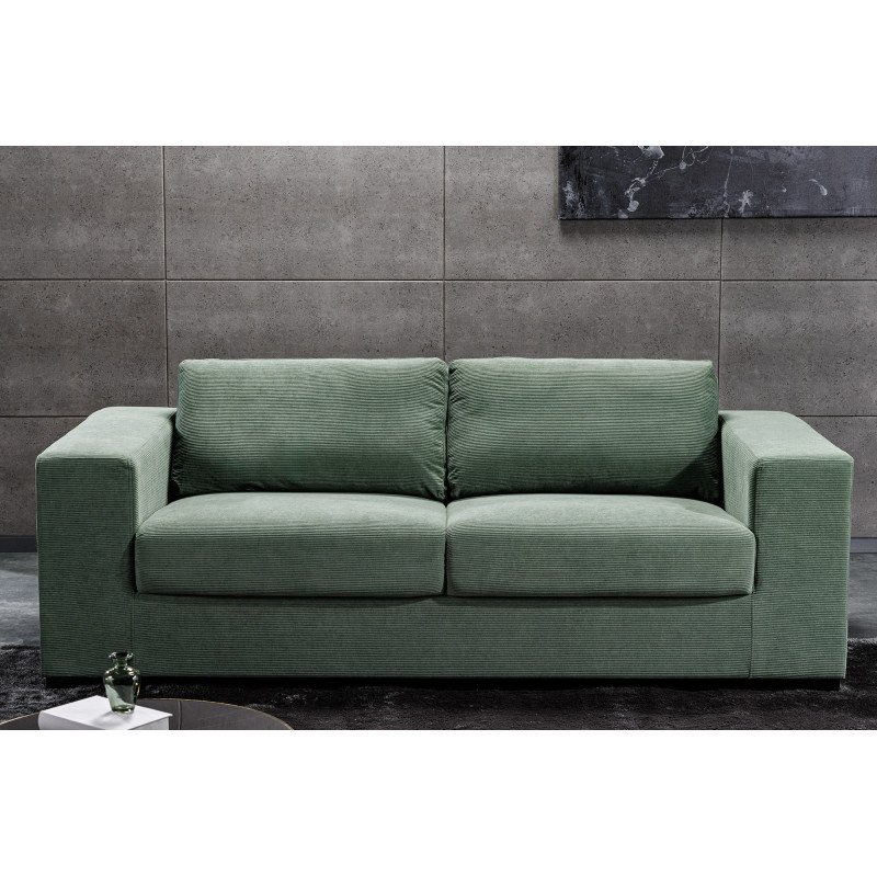 LOUNGER design kordbársony kanapé - 220cm - zöld