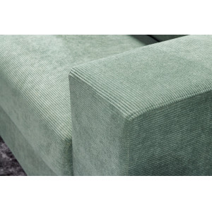 LOUNGER design kordbársony kanapé - 220cm - zöld