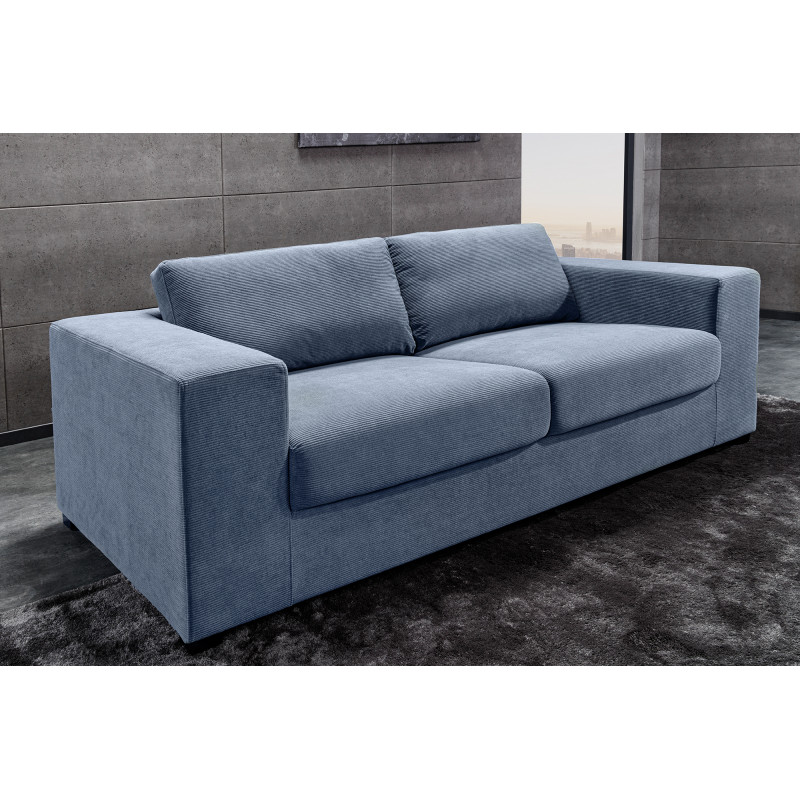 LOUNGER design kordbársony kanapé - 220cm - kék