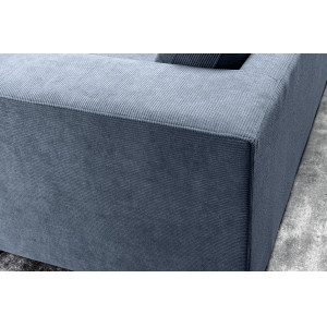 LOUNGER design kordbársony kanapé - 220cm - kék