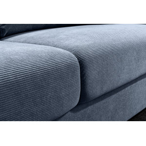 LOUNGER design kordbársony kanapé - 220cm - kék