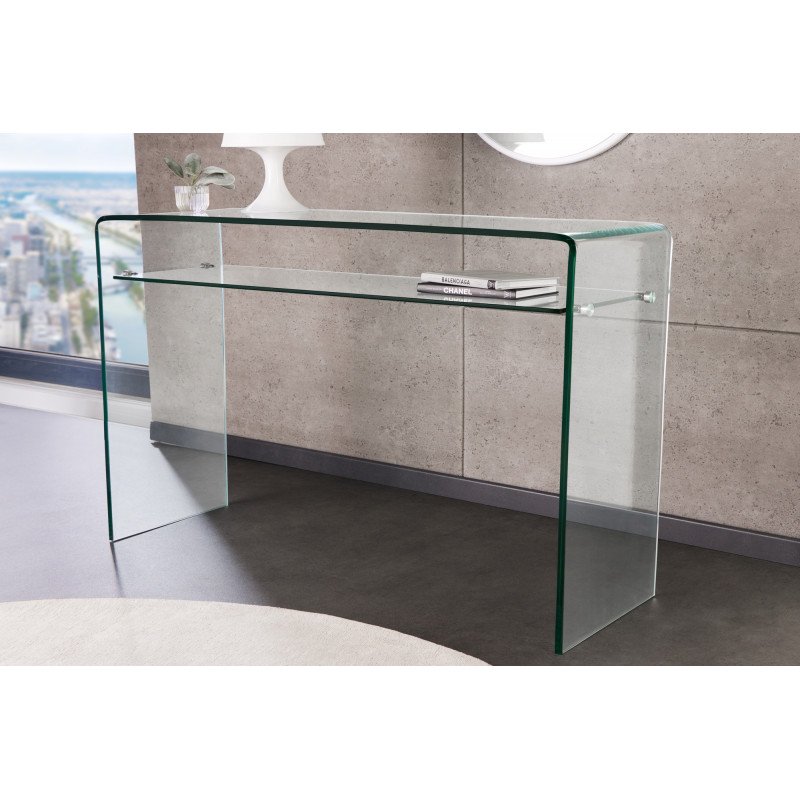 FANTOME üveg konzolasztal - 100cm