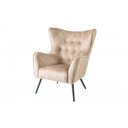 AMSTERDAM design bársony fotel - beige