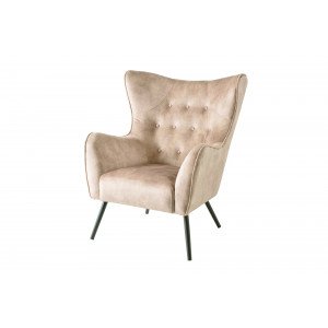 AMSTERDAM design bársony fotel - beige