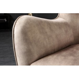 AMSTERDAM design bársony fotel - beige