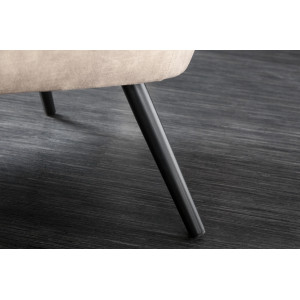 AMSTERDAM design bársony fotel - beige