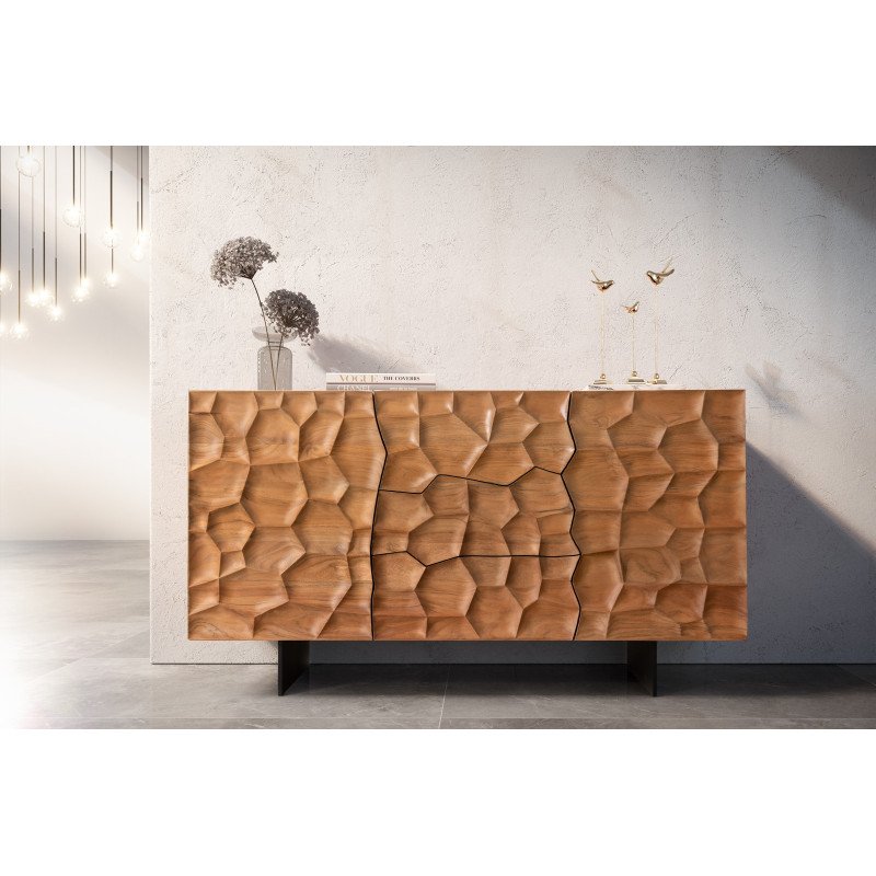 SOLUNA tömör akác komód - 145/175cm