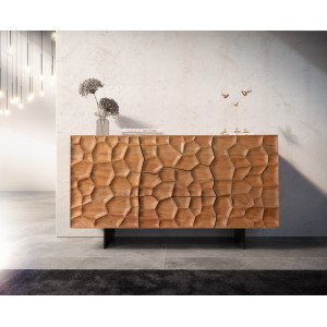 SOLUNA tömör akác komód - 145/175cm
