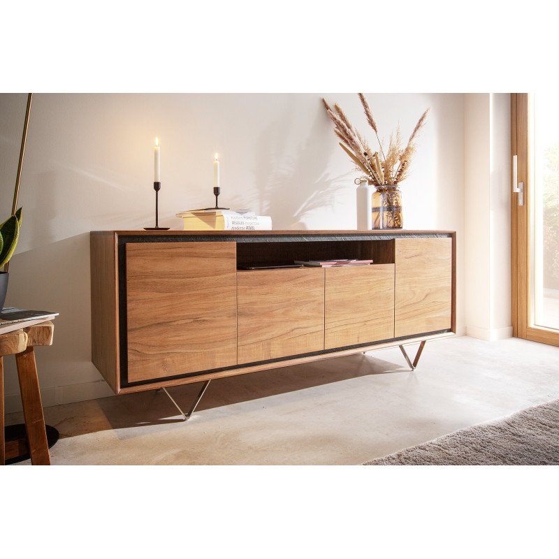 STONEGRACE tömör akác komód - 175cm - natúr