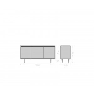 CIRCULO prémium mangófa komód - 147cm