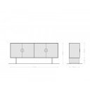 SURIMU prémium akác komód - 175cm