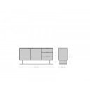 MARLOWE prémium akác komód - 147cm