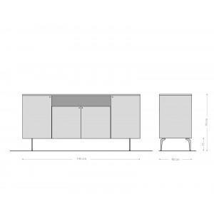 ROSSETTI prémium mangófa komód - 145cm