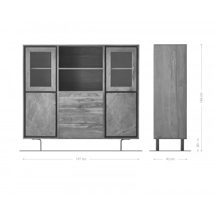 JUBILON prémium akác szekrény - 150cm