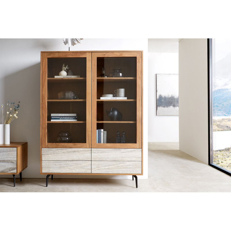 KLEO prémium akác vitrin - 150cm