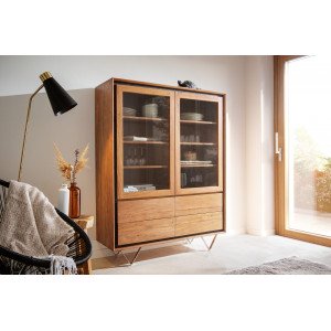 STONEGRACE prémium akác vitrin - 150cm - natúr bútor