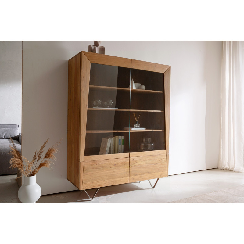 KENNEDY prémium akác vitrin - 150cm