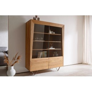 KENNEDY prémium akác vitrin - 150cm bútor