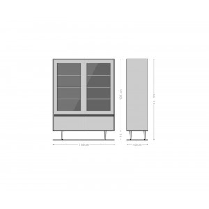 CIRCULO prémium mangófa vitrin - 150cm
