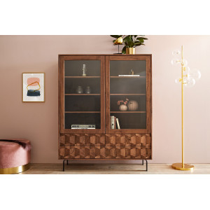 FEVON prémium akác vitrin - 145cm bútor