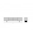 SOLUNA prémium akác TV-szekrény - 175/220cm