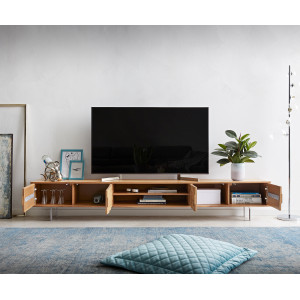 FEVON prémium akác TV-szekrény - 200/240cm - natúr