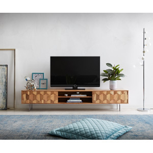 FEVON prémium akác TV-szekrény - 200/240cm - natúr