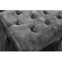 CHESTER design bársony fotel - antik szürke