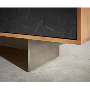 MARLOWE prémium akác dohányzóasztal - 80/115cm