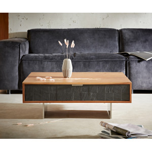 MARLOWE prémium akác dohányzóasztal - 80/115cm