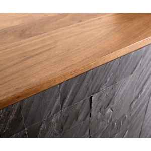 MARLOWE prémium akác dohányzóasztal - 80/115cm
