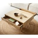 CIRCULO prémium mangófa dohányzóasztal - 80/115cm