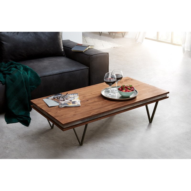 LOCKWOOD prémium akác dohányzóasztal - 117cm