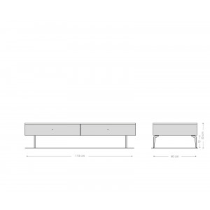 ROSSETTI prémium mangófa dohányzóasztal - 115cm