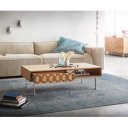 FEVON prémium akác dohányzóasztal - 115cm - natúr