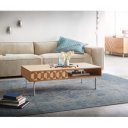 FEVON prémium akác dohányzóasztal - 115cm - natúr