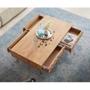 FEVON prémium akác dohányzóasztal - 115cm - natúr