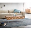 FEVON prémium akác dohányzóasztal - 115cm - natúr