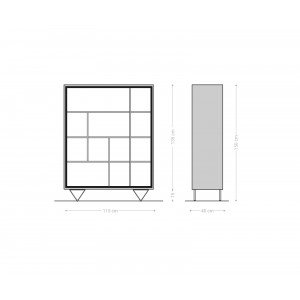 STONEGRACE prémium akác polc - 115cm - natúr