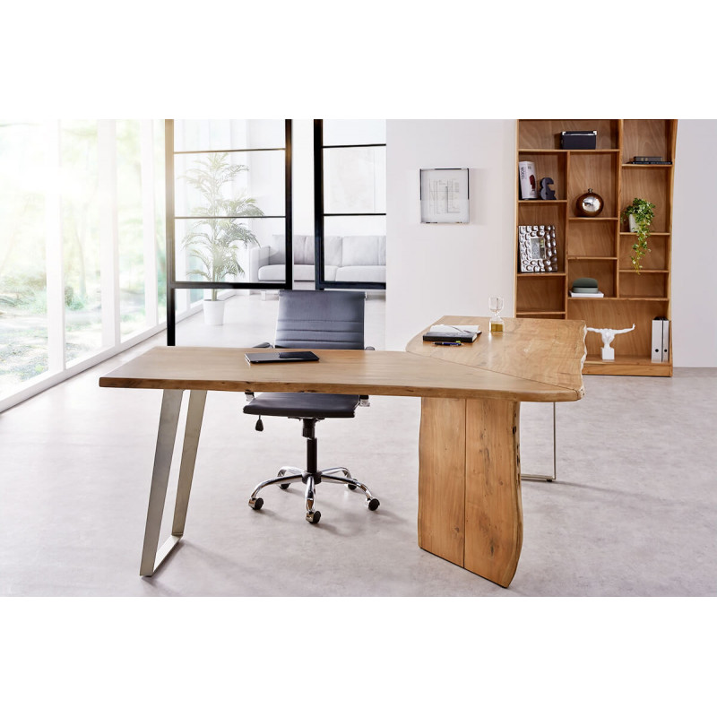 LIVE EDGE prémium akác íróasztal - 170cm - natúr