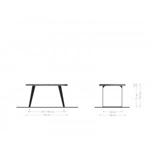 FIELD prémium akác étkezőasztal - 140/180/200cm