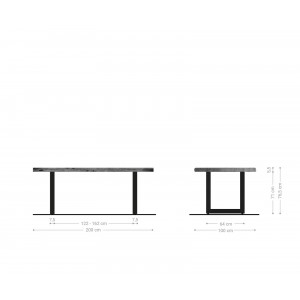 LASSUS prémium akác étkezőasztal - 140/180/200cm